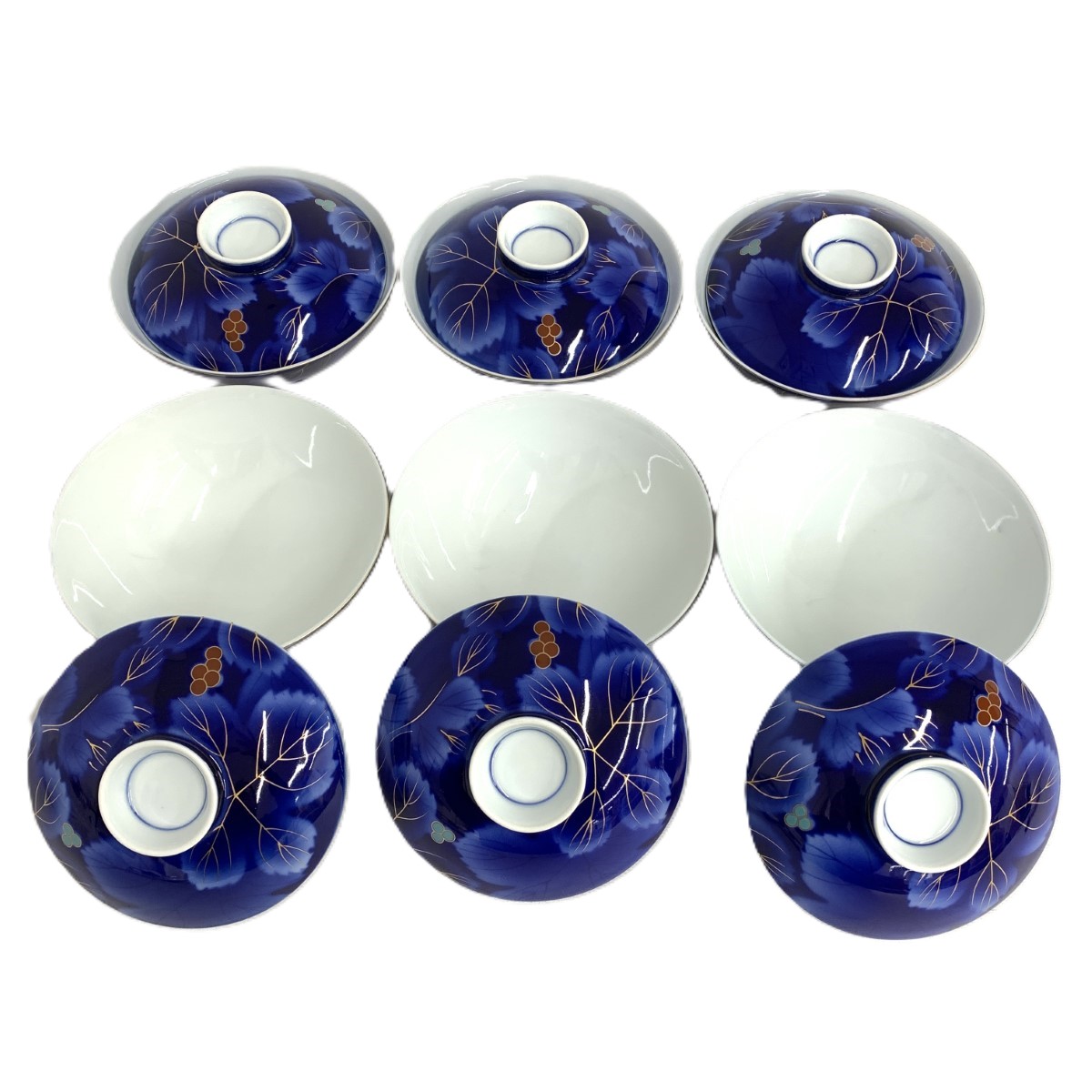 楽天市場】深川製磁 フカガワセイジ 瑠璃葡萄 茶碗 6客セット ブルー