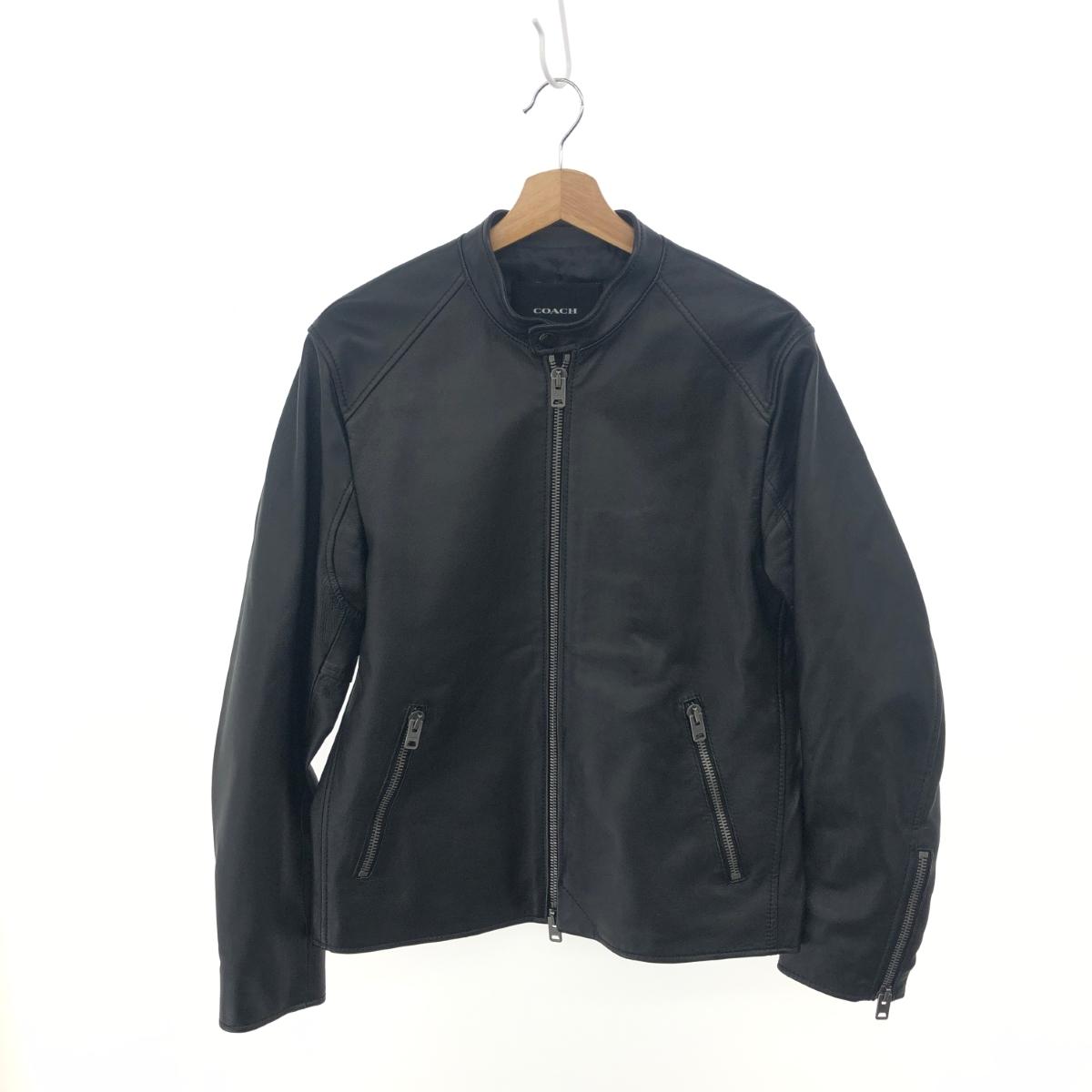 COACH ブラック レザージャケット Mサイズ