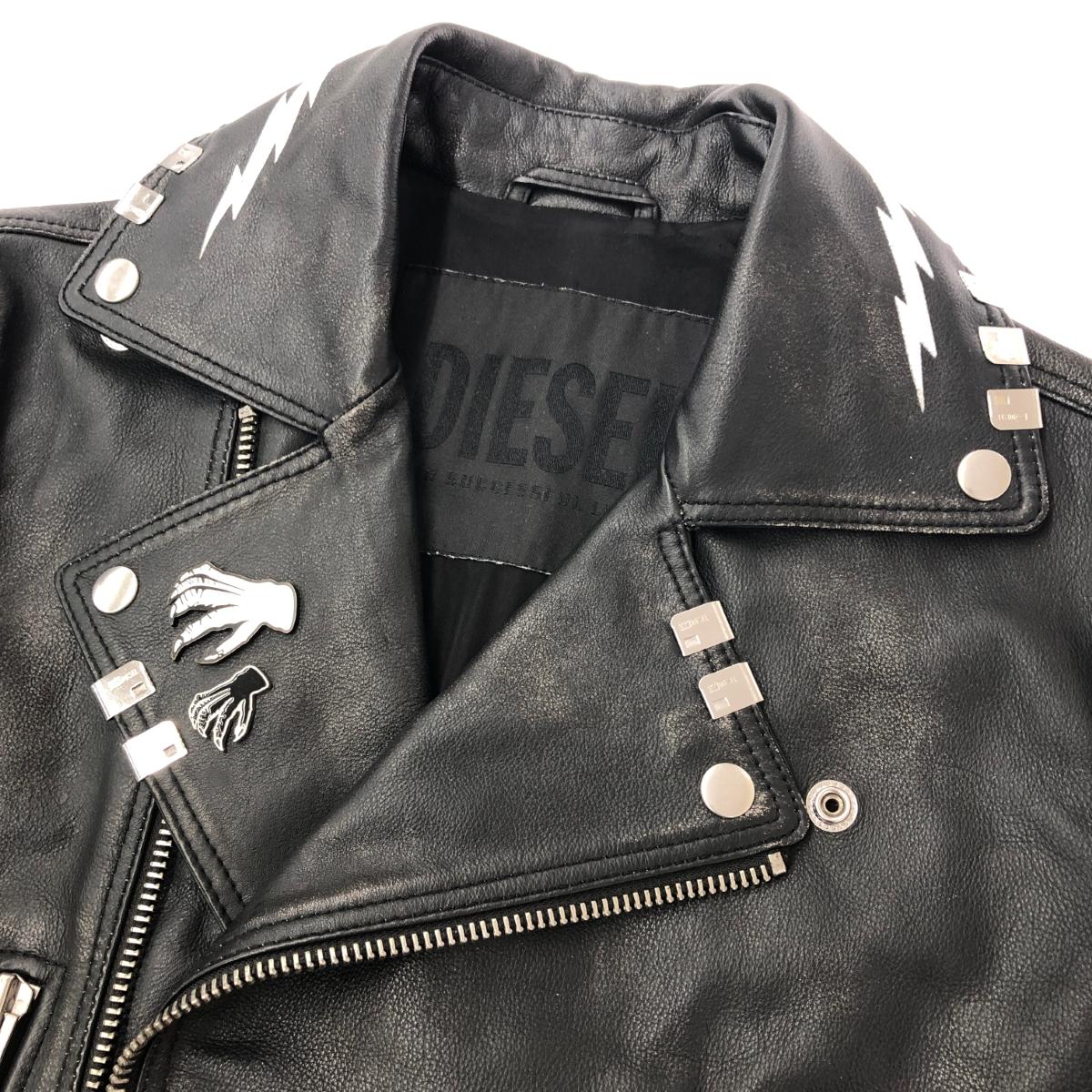 楽天市場】DIESEL ディーゼル レザージャケット S ダブルライダース