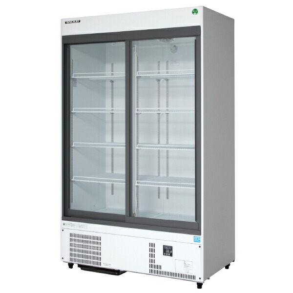 ガラス扉の2ドア冷蔵ショーケース