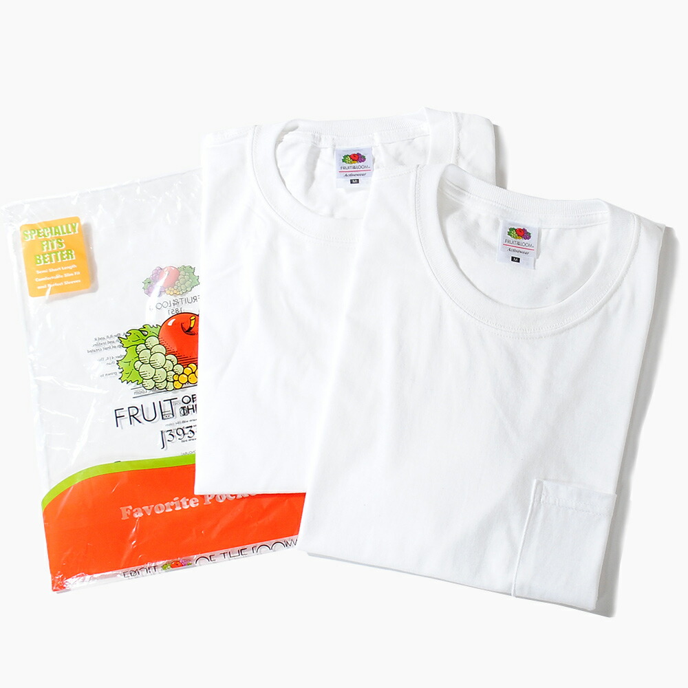 楽天市場】Tシャツ ポケット付き 2枚入り FRUIT OF THE LOOM フルーツ