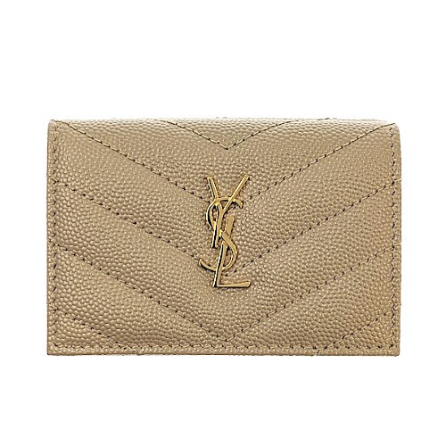⭐️イヴサンローラン 3つ折り財布 ベージュ Yves Saint Laurent サン