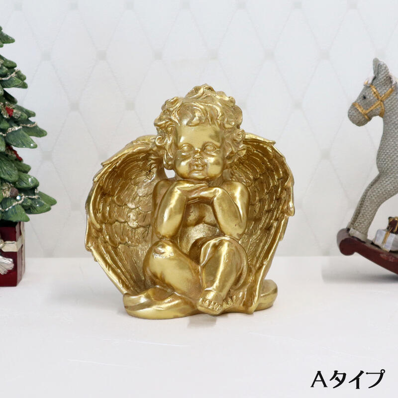 楽天市場】天使 置物 ゴールドの通販