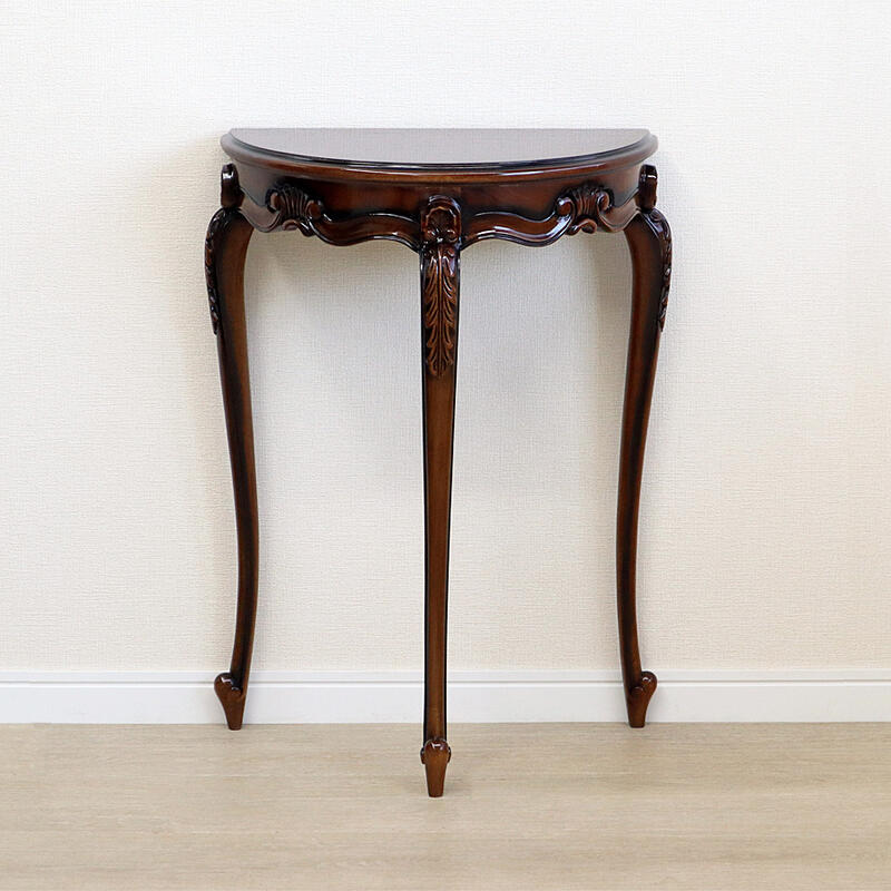 展示品 モダンスタイル ハーフムーン コンソール サイドテーブル※i4