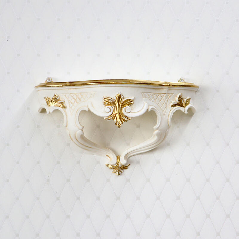 イタリア製輸入雑貨 ミラーコンソール 飾り棚 口ココアイボリー