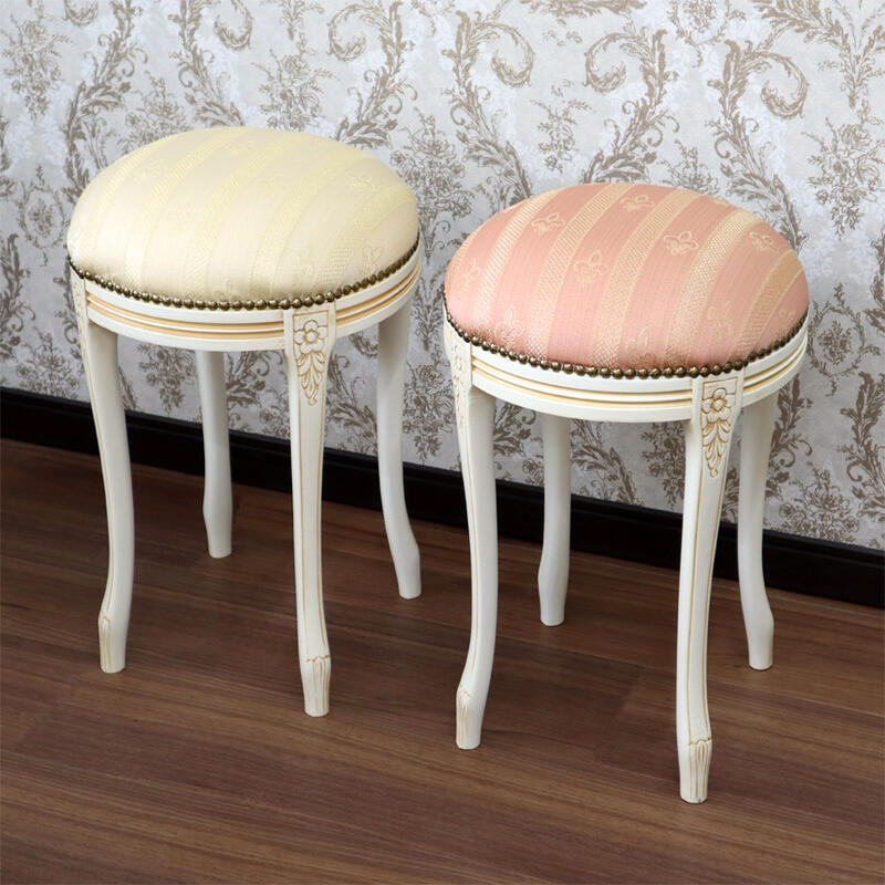 楽天市場】イタリア製 ラウンドスツール 白脚2種類のデザインより選択