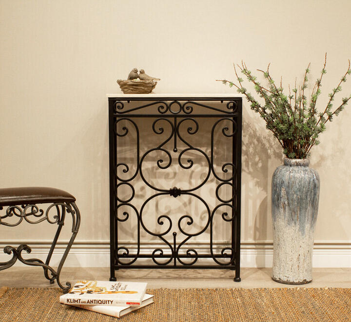 ♡大理石 モザイクタイル天板がおしゃれなアンティーク調 アイアン