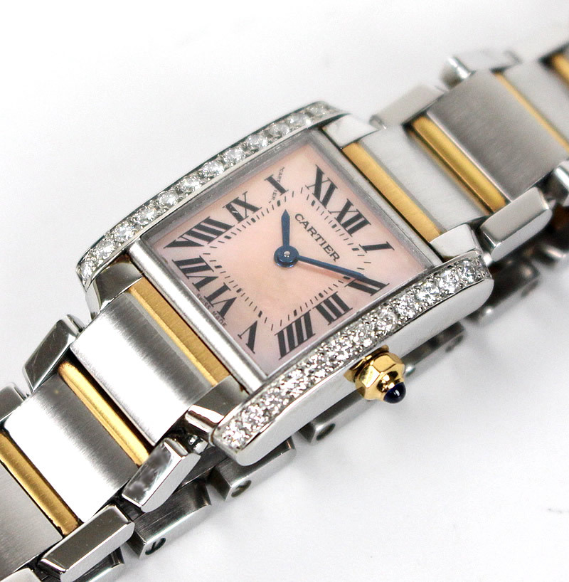 Cartier カルティエタンクフランセーズSM コンビ腕時計