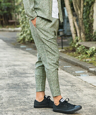 楽天市場】【CAMBIO(カンビオ)】orig.小花柄テーパードパンツ(24055CM