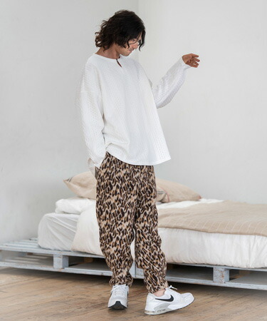 楽天市場】【CAMBIO(カンビオ)】 Leopard Jacquard Pants レオパード柄