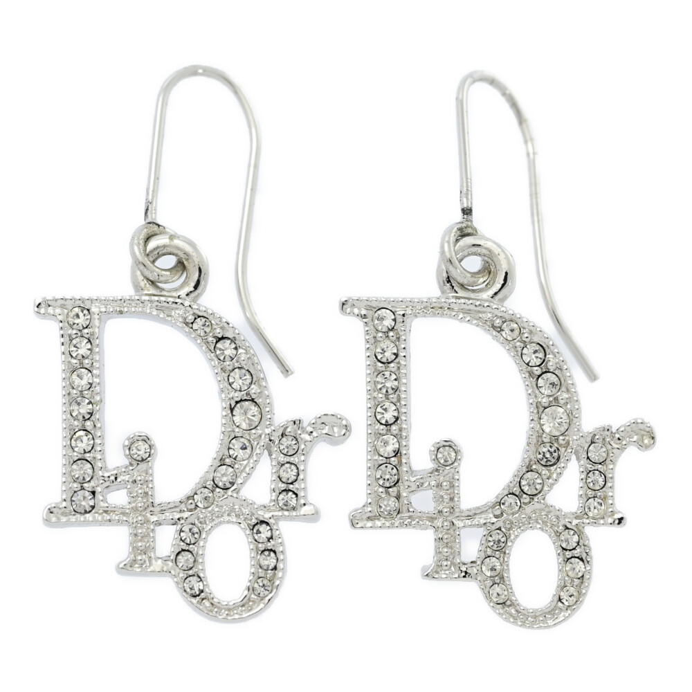 ♤未使用 Dior ロゴ シルバー クリップ イヤリング ディオール 中古