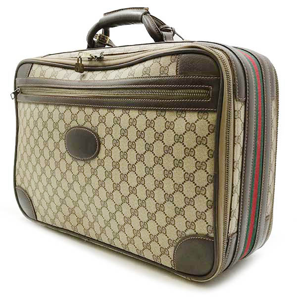オールドグッチ ボストンバッグ GGスプリーム シェリーライン 旅行カバン