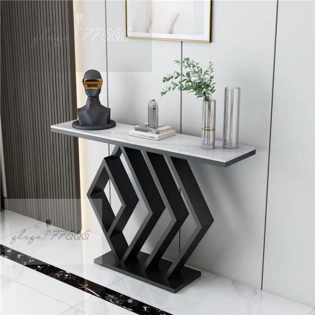 Tinajo コンソールテーブル 花台 電話台 大理石天板 高級 美品 ①