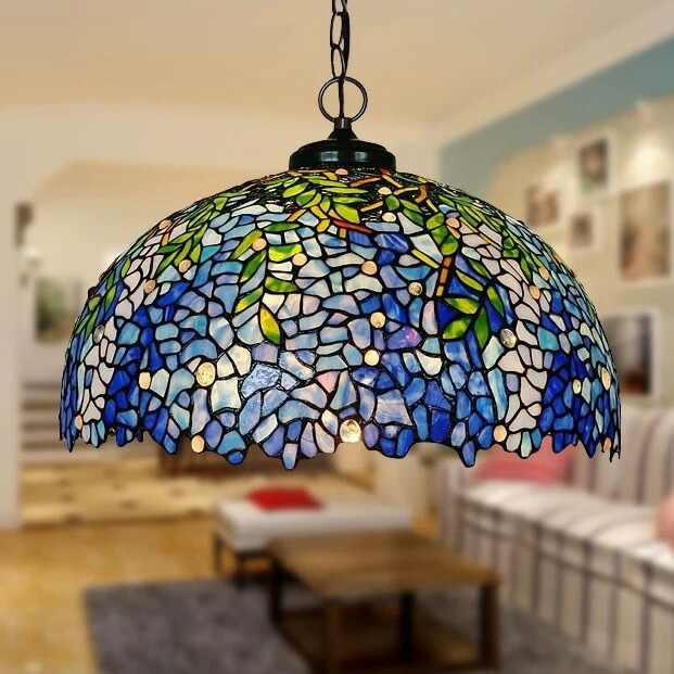 昭和レトロ ステンドグラス ランプ 照明 高級 真鍮 工芸硝子 本物