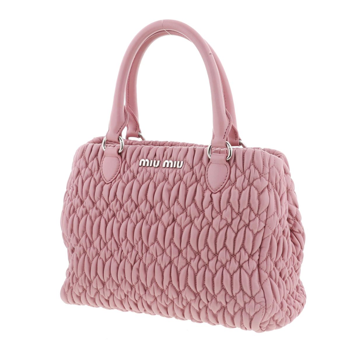 楽天市場】MIUMIU （ミュウミュウ） ﾏﾃﾗｯｾ ﾅｯﾊﾟｸﾘｽﾀﾙ 2WAYﾊﾝﾄﾞﾊﾞｯｸﾞ