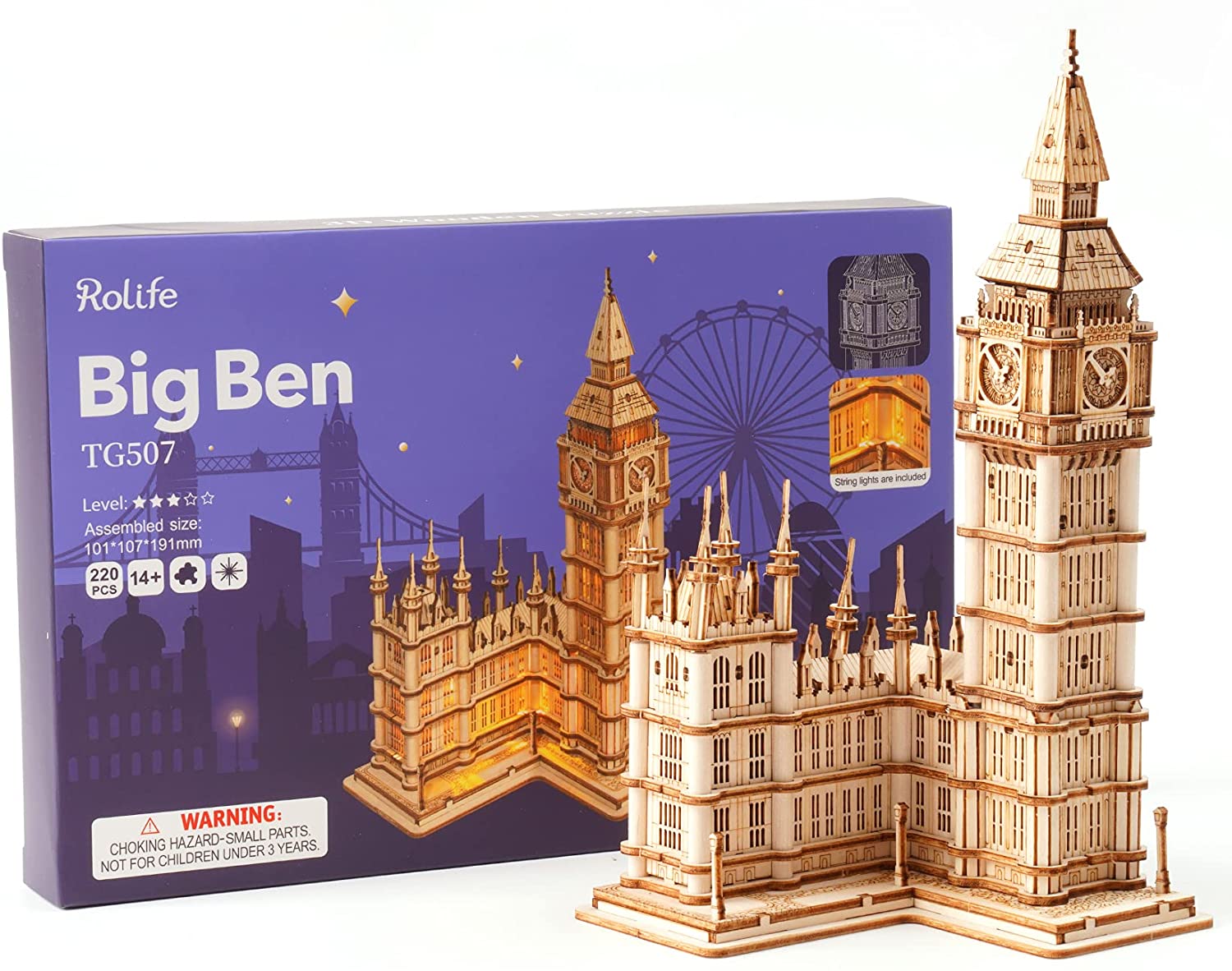 楽天市場】立体パズル 大人 Rolife 子供 ビッグベン モデル ウッド
