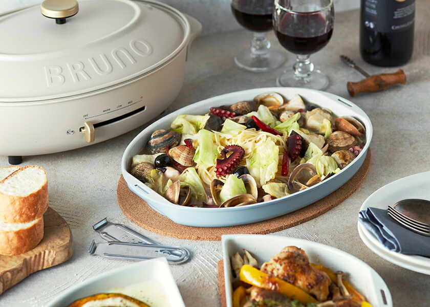 BRUNO ホットプレート オーバル型 クリーム色 楽天市場】BRUNO