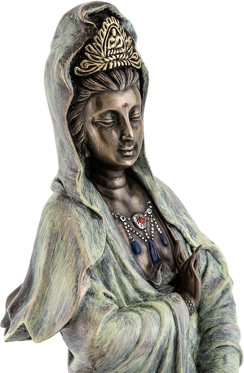 楽天市場】蓮華台座の観音菩薩様 彫像 慈悲 慈愛 愛の女神観音像