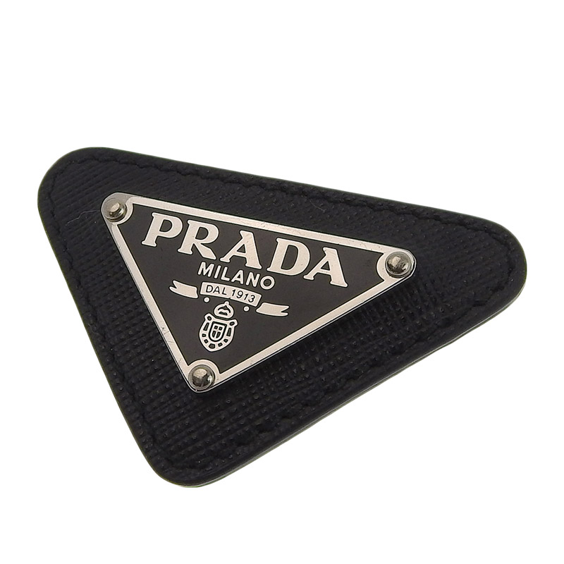 楽天市場】【中古】 プラダ PRADA ブローチ サフィアーノ ブラック 新