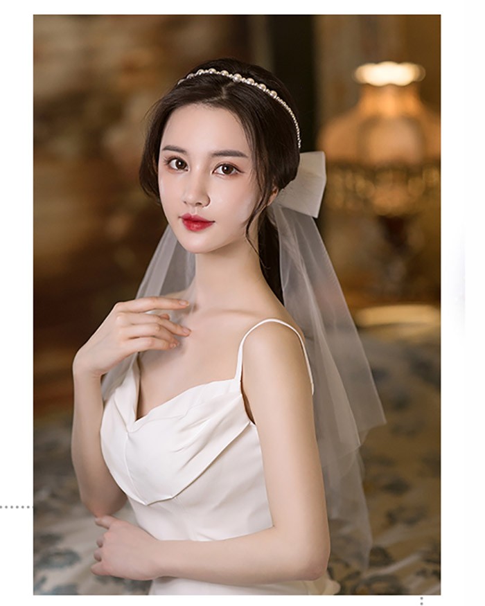 楽天市場】ウエディングベール 50cm ウェディングベール カチューシャ