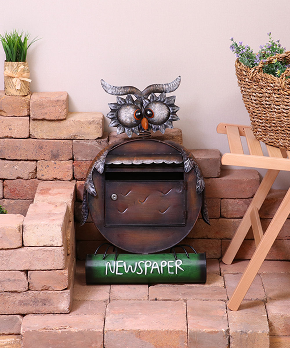 とりもち・フクロウ置物・みみずくポスト・インテリア置物・60センチ