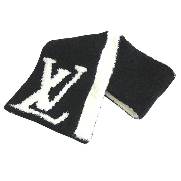 ルイヴィトン ノベルティ マフラー 黒 LOUIS VUITTON（ルイ・ヴィトン