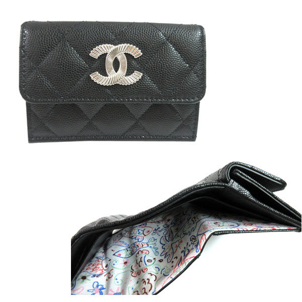 楽天市場】≪Brandnew≫ CHANEL Small Flap Wallet Black BIG CC Mark