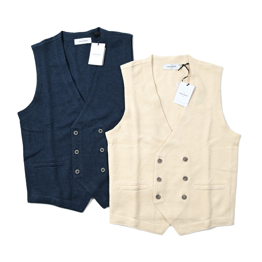 ラルディーニ LARDINI イタリア ベスト ジレ リネン100% 麻