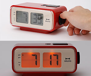 BRUNO LCD Retro Alarm Clock S レッド BRUNO LCD Retro Alarm Clock S