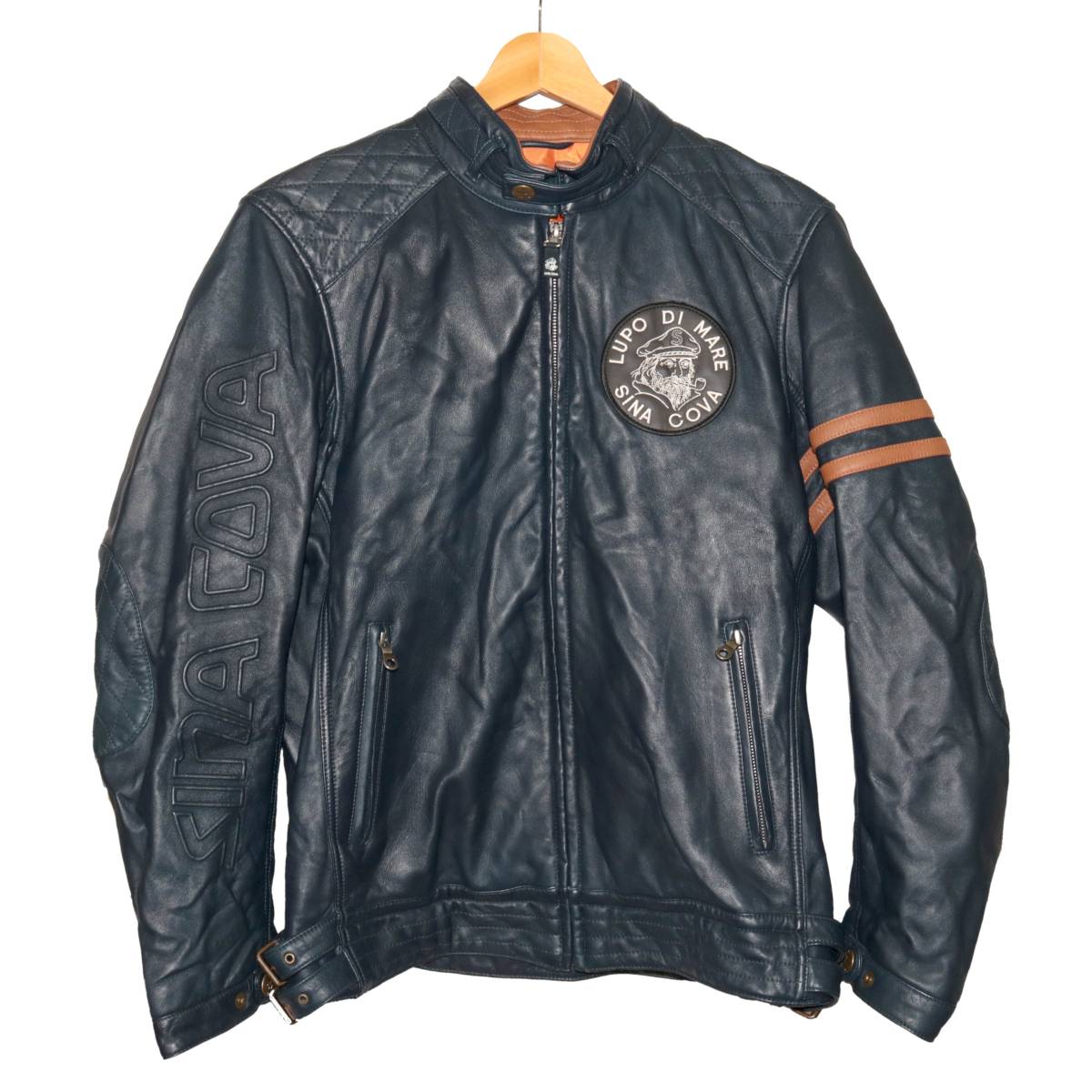 メンズ羊革シナコバレザージャケットライダース