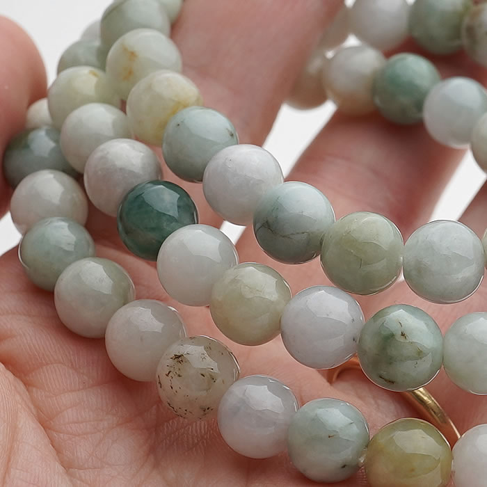 楽天市場】【ミックスカラー】天然本翡翠AA ミャンマー産 7.5mm