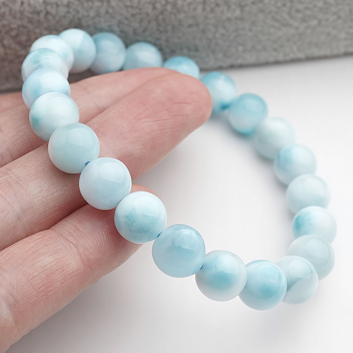 楽天市場】【一点物】【高品質】アイスラリマーAAA 8.5mm ブレスレット