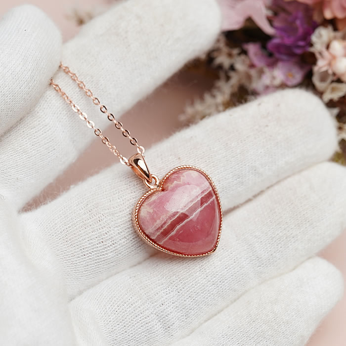 楽天市場】【一点物】【高品質】インカローズ ハート ペンダントトップ