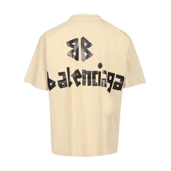 バレンシアガ ベージュ ロゴTシャツ メンズXS 美品 【公式通販】