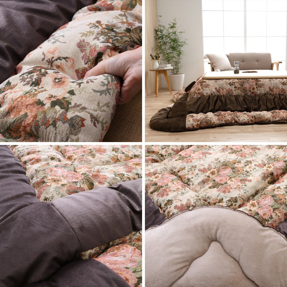 楽天市場】こたつ布団 長方形 掛け布団 花柄 約205×245cm | コタツ