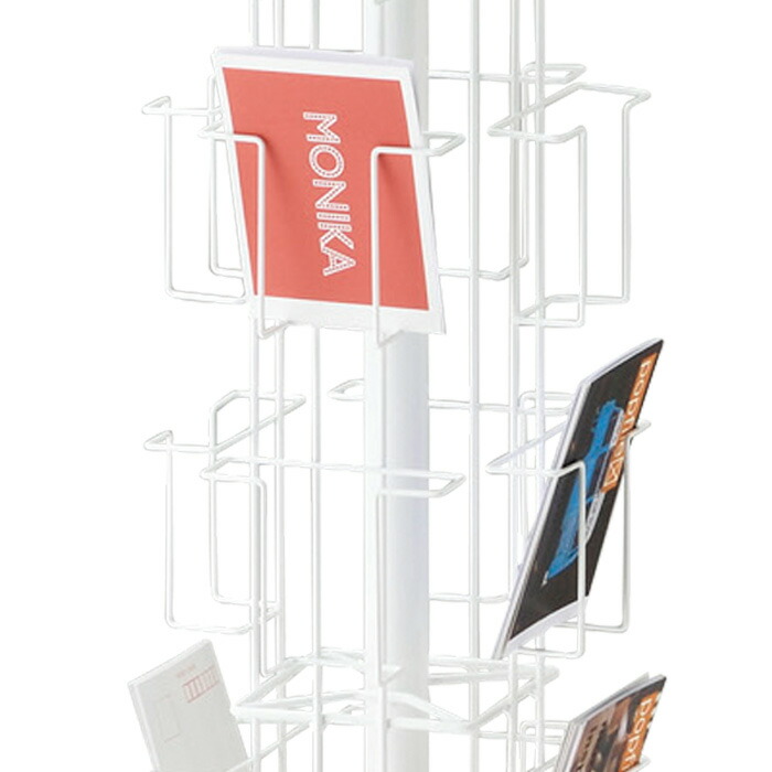 楽天市場】8段4面回転カード入れ 5本脚 1台陳列棚 店舗用 業務用 回転