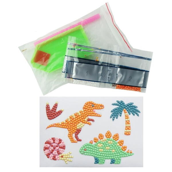 楽天市場】つくろう！ビーズアートシール 恐竜 ビーズ シール アート