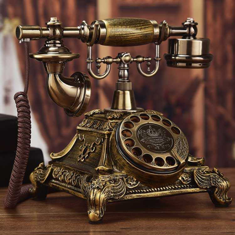 楽天市場】アンティーク電話機 レトロ電話機 有線電話 回転ダイヤル式
