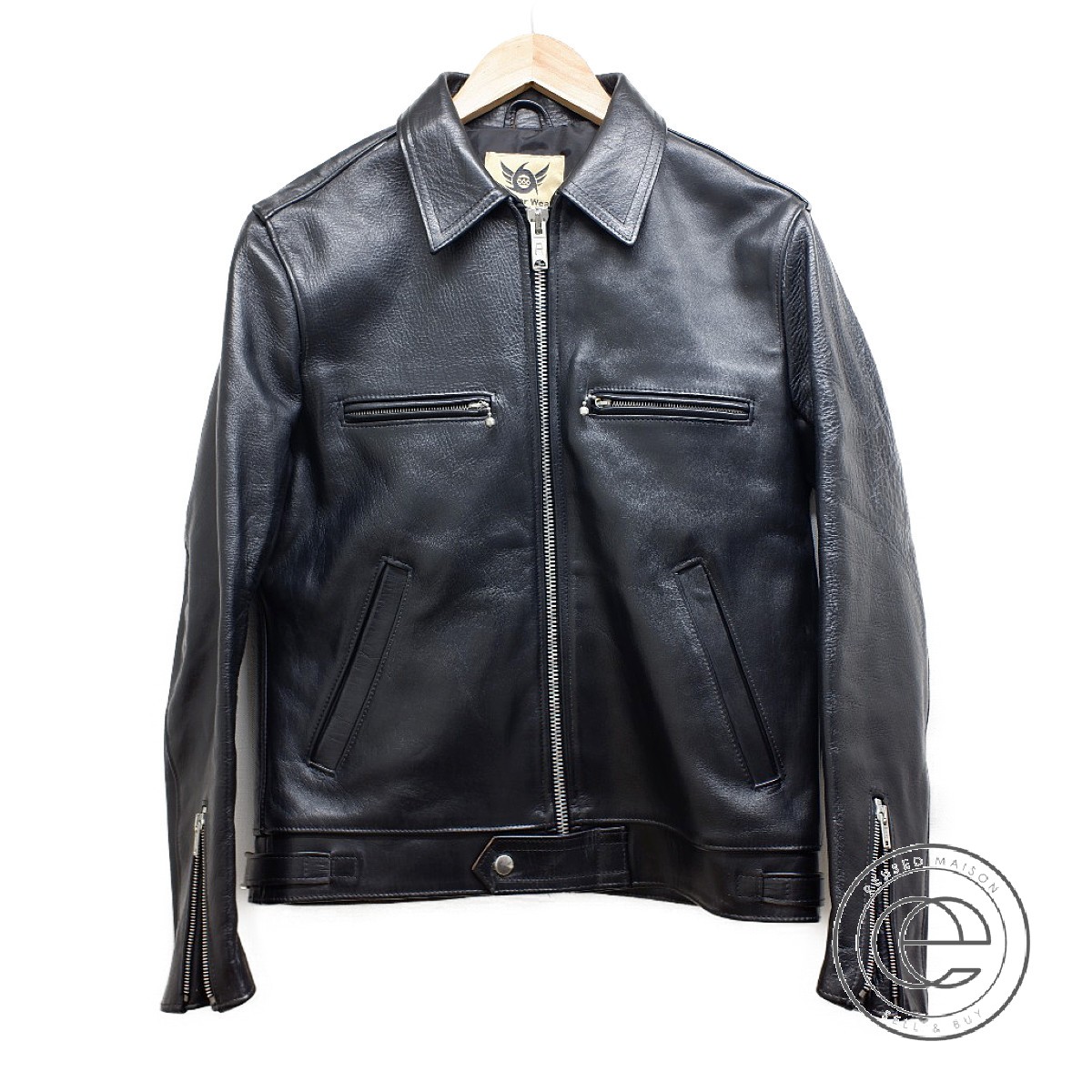 666サイズ38レザーライダースジャケットLJM-17TF