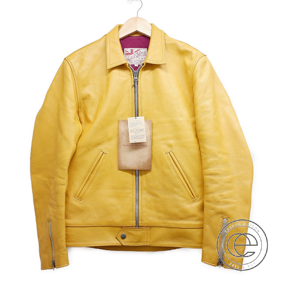 アディクト AD-01 キップレザー センタージップ レザージャケット 40