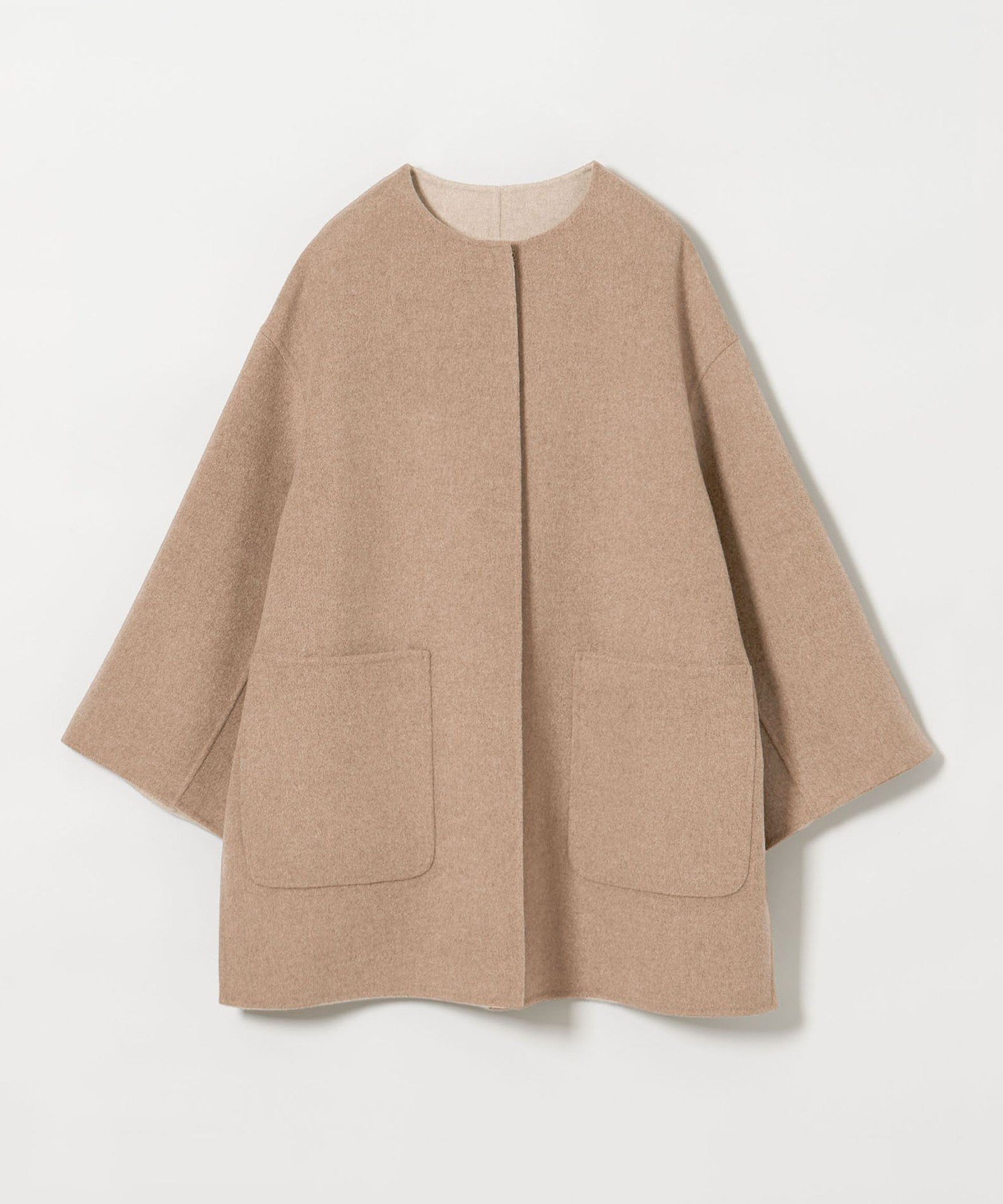 UNITED ARROWS｜バイカラー リバー ミドルコート | Rakuten Fashion