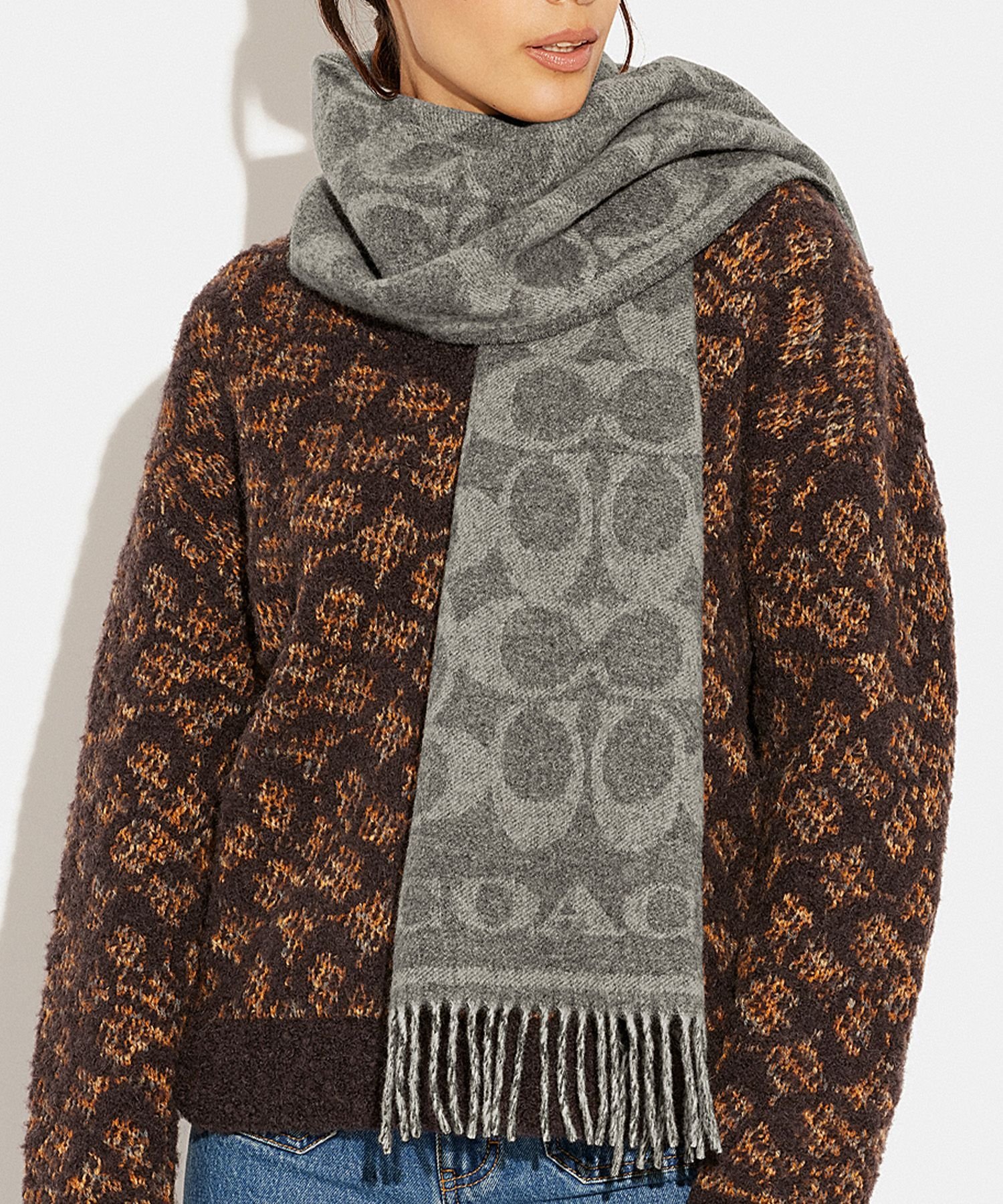 COACH OUTLET｜【公式】エンブロイダード パッチ カシミヤ マフラー