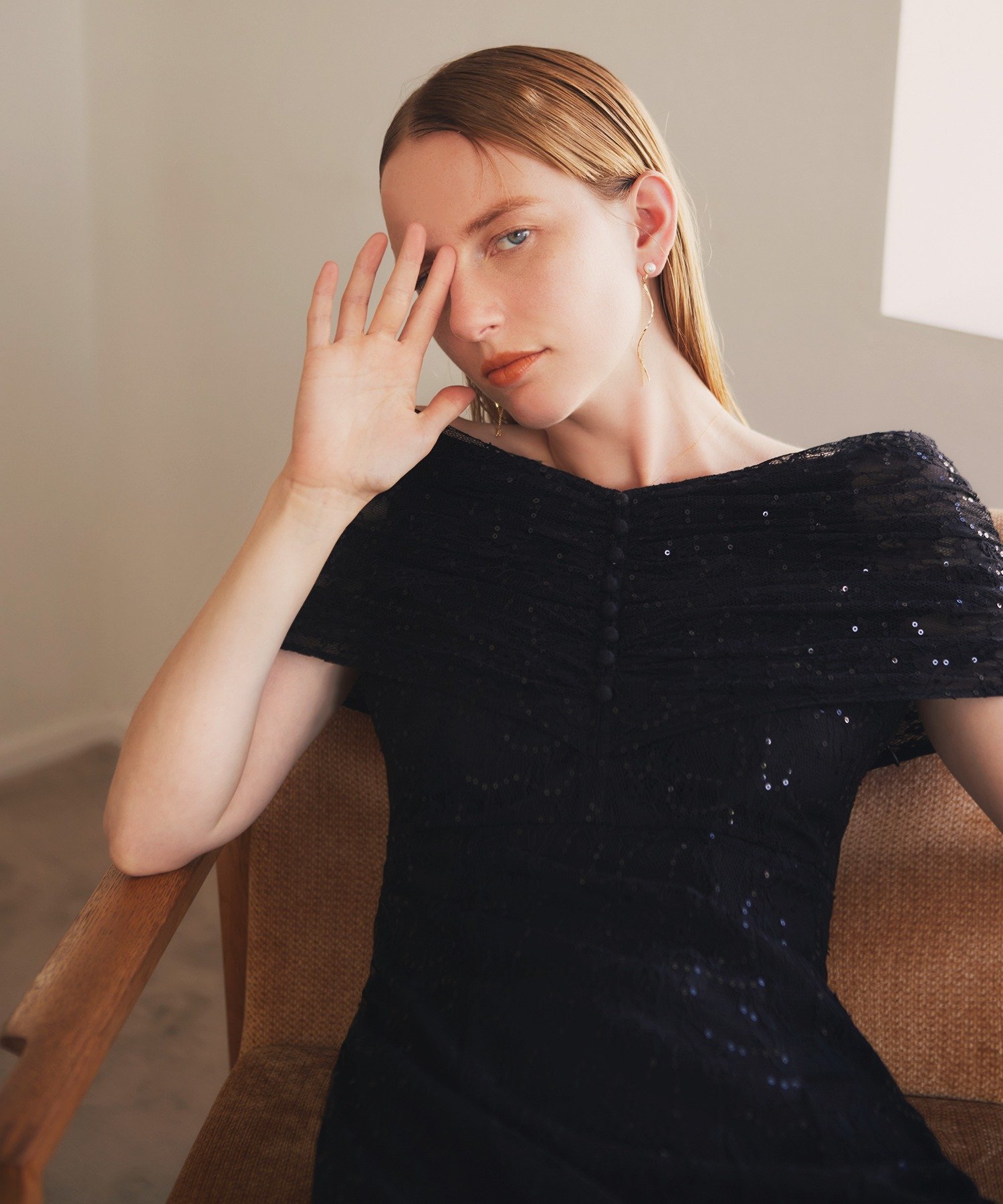 Leja｜LEJA-2WAYレース花柄オフショルダーマーメイドロングワンピース