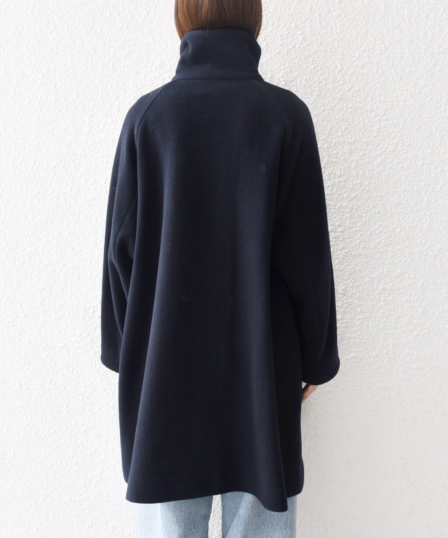 SHIPS｜SHIPS any: カシミヤ ミックス スタンドカラー ミドル コート