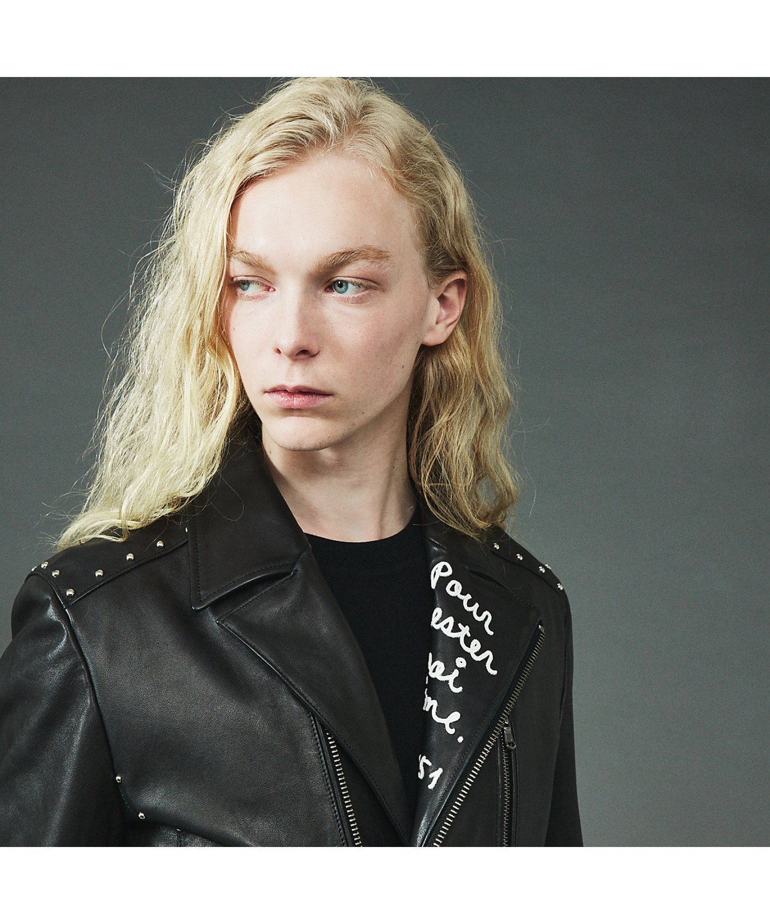 5351POUR LES HOMMES｜【40周年】スタッズカスタム セミダブル レザー