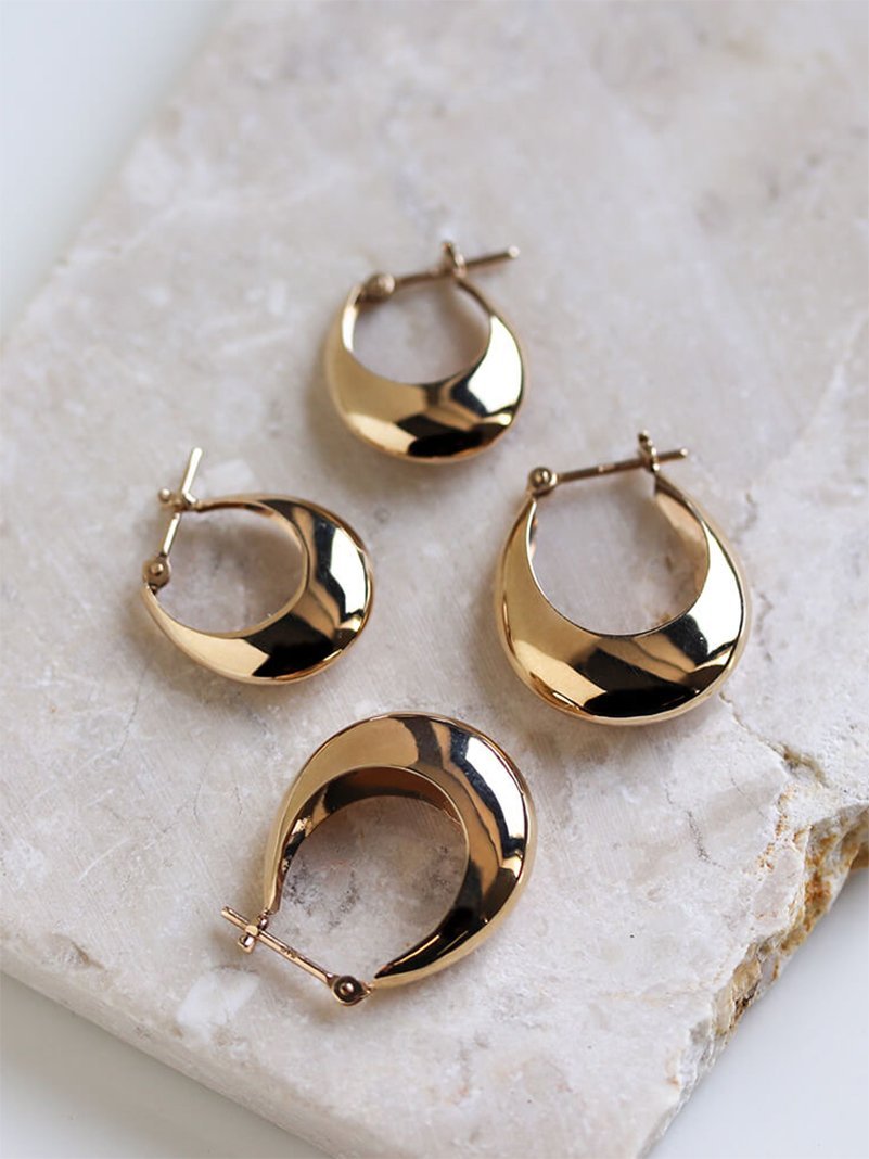 cui-cui｜ゴールド 月甲 ピアス | K10YG | Rakuten Fashion(楽天