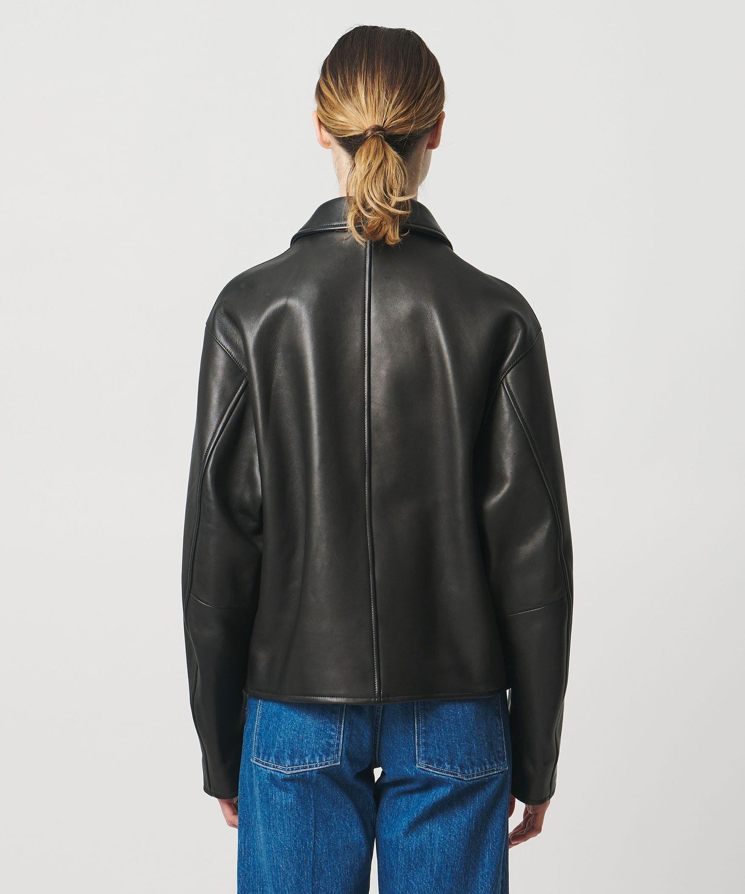 ユークス●未使用級/希少カラー●高級イタリア製ラムレザー バイカージャケット L ユークス○未使用級/希少カラー○高級イタリア製ラムレザー バイカー