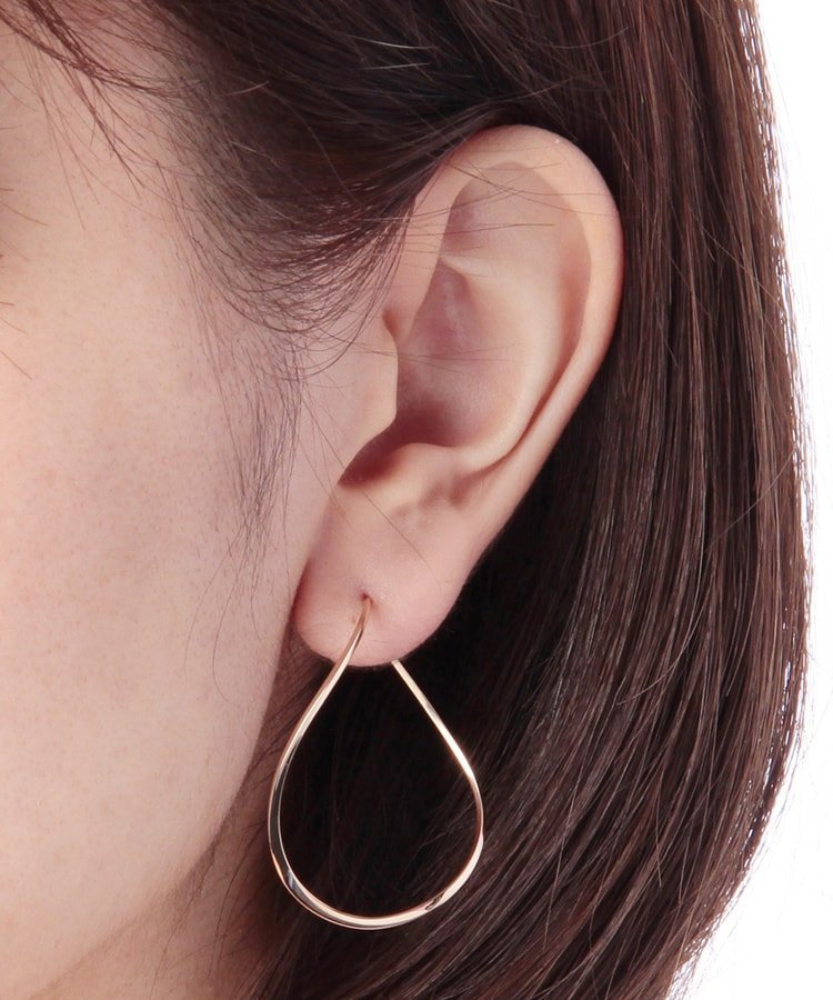 COCOSHNIK K10ポリッシュ 変形フープピアスM K10ポリッシュ 変形フープ