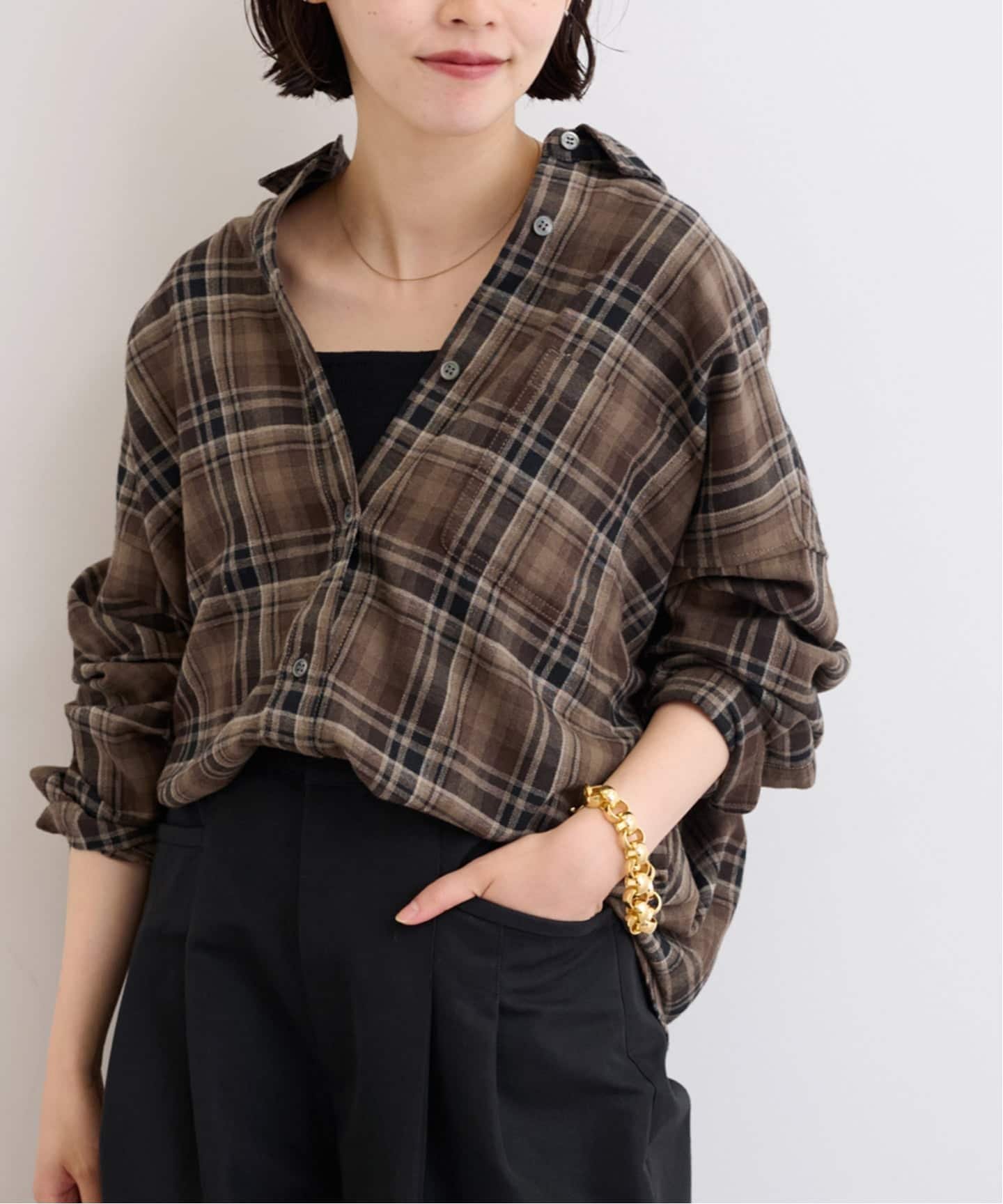 JOURNAL STANDARD relume｜《追加2》CHECKオーバーサイズシャツ