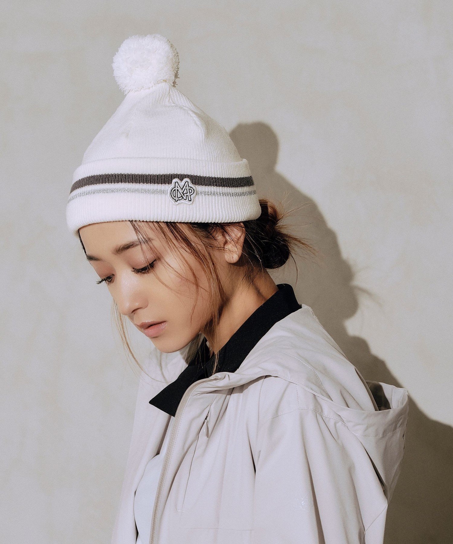 2025FW コムデギャルソンガール フード ニット帽 白 2025FW